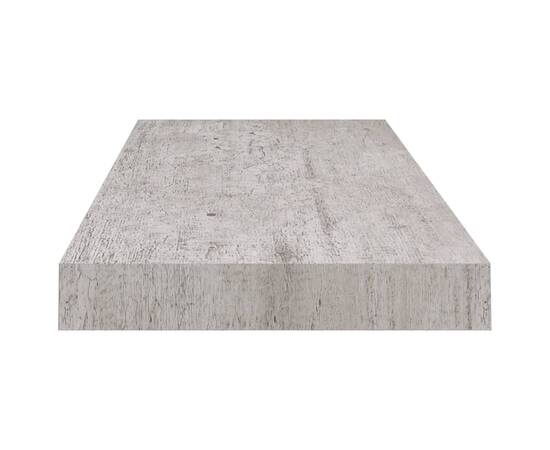 Rafturi de perete, 4 buc., gri beton, 60x23,5x3,8 cm, mdf, 6 image