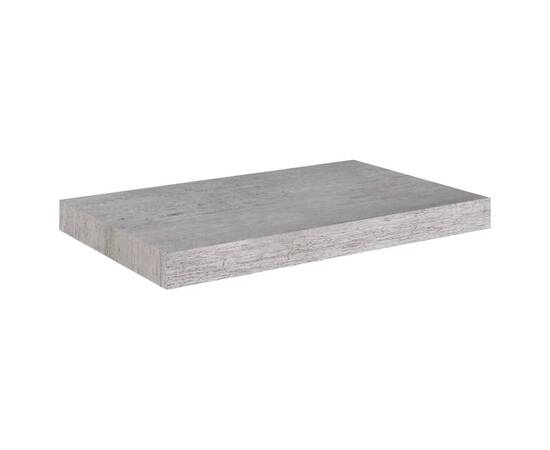 Rafturi de perete suspendate, 4 buc., gri beton, 50x23x3,8 cm, mdf, 4 image