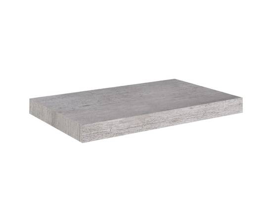 Rafturi de perete suspendate 2 buc. gri beton 50x23x3,8 cm mdf, 4 image