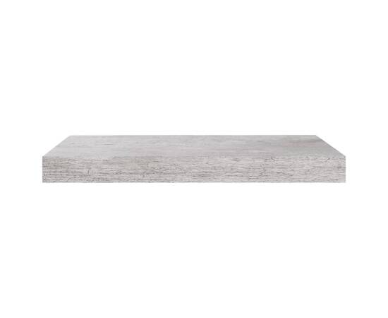 Rafturi de perete suspendate 2 buc. gri beton 50x23x3,8 cm mdf, 5 image