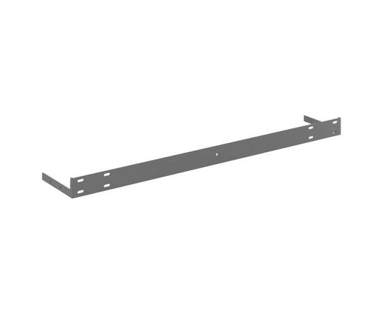 Rafturi de perete suspendate,2 buc,gri beton,80x23,5x3,8 cm,mdf, 9 image