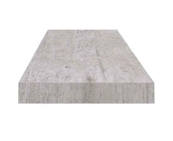 Rafturi de perete suspendate,2 buc,gri beton,80x23,5x3,8 cm,mdf, 6 image