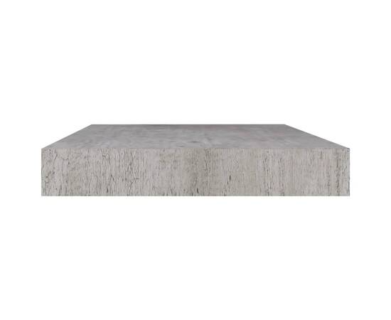 Rafturi de perete suspendate 4 buc. gri beton 40x23x3,8 cm mdf, 5 image
