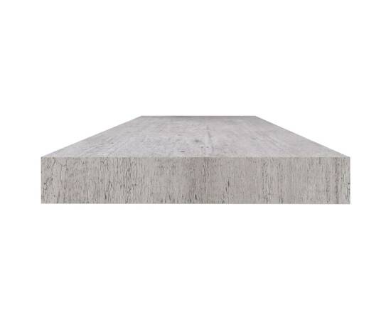 Rafturi perete suspendate 2 buc. gri beton 120x23,5x3,8 cm mdf, 6 image