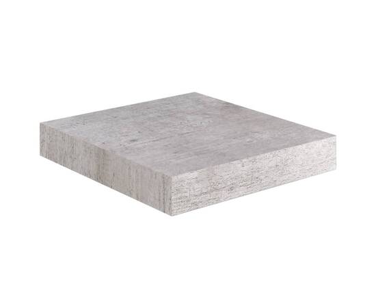 Rafturi perete suspendate 2 buc. gri beton 23x23,5x3,8 cm mdf, 4 image