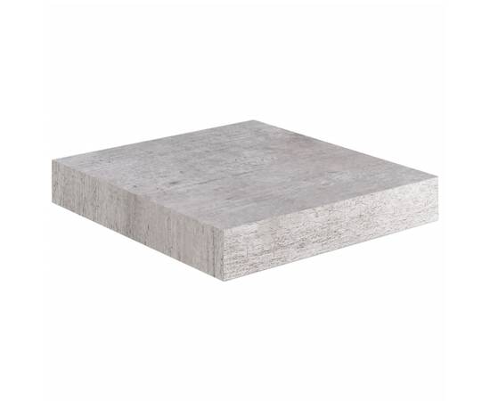 Rafturi perete suspendate 4 buc. gri beton 23x23,5x3,8 cm mdf, 4 image