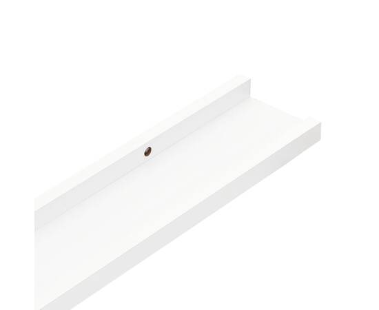 Rafturi de perete, 2 buc., alb, 115x9x3 cm, 8 image
