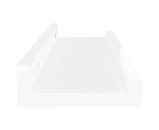 Rafturi de perete, 2 buc., alb extralucios, 40x9x3 cm, 8 image