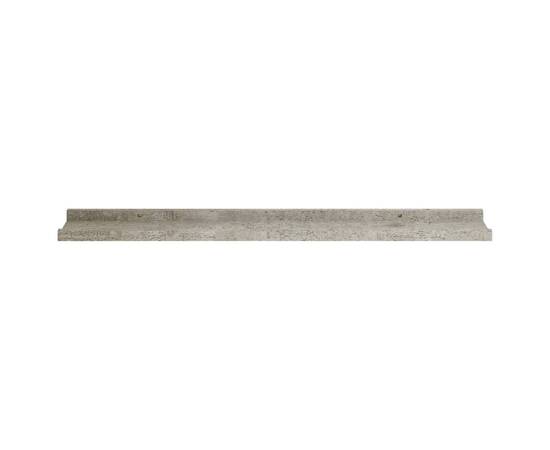 Rafturi de perete, 2 buc., gri beton, 80x9x3 cm, 5 image
