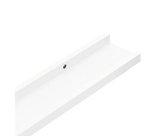 Rafturi de perete, 4 buc., alb, 115x9x3 cm, 8 image