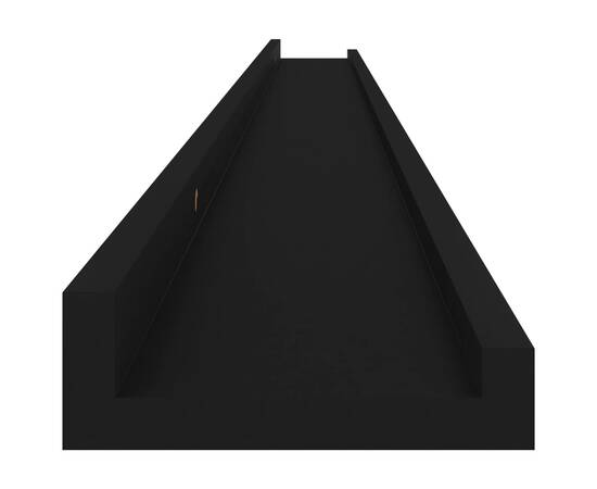 Rafturi de perete, 4 buc., negru, 115x9x3 cm, 8 image