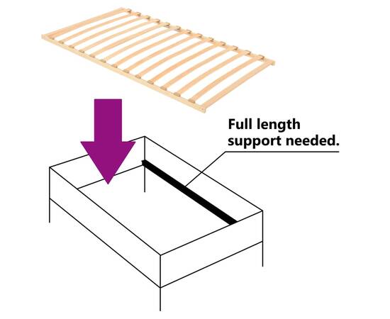 Bază de pat cu șipci, 13 șipci, 100x200 cm, 4 image