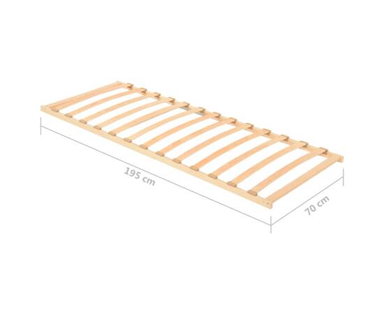 Bază de pat cu șipci, 13 șipci, 70x200 cm, 7 image