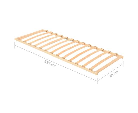 Bază de pat cu șipci, 13 șipci, 80x200 cm, 7 image