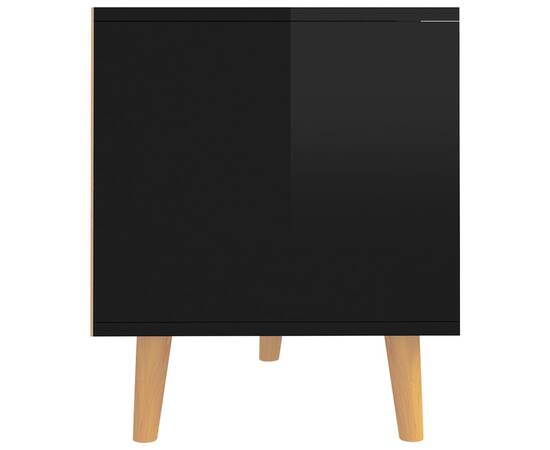 Comodă tv, negru extralucios, 90x40x48,5 cm, pal, 6 image