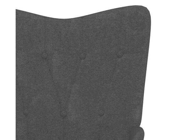 Scaun balansoar cu taburet, negru, textil, 8 image
