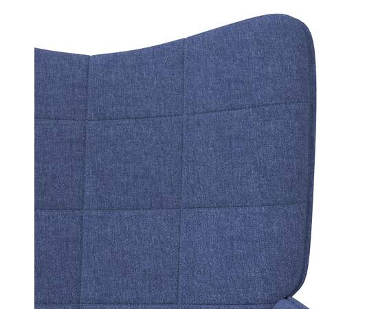 Scaun de relaxare, albastru, 62x68,5x96 cm, material textil, 5 image