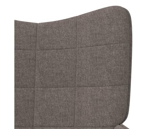 Scaun de relaxare, gri taupe, 62x68,5x96 cm, material textil, 5 image