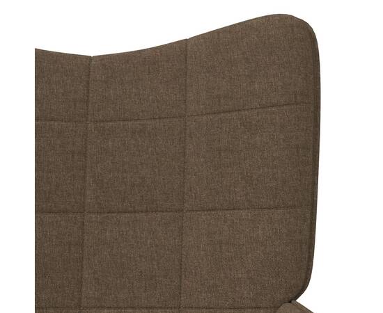 Scaun de relaxare, maro, 62x68,5x96 cm, material textil, 5 image