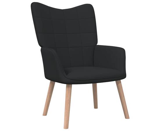 Scaun de relaxare, negru, 62x68,5x96 cm, material textil