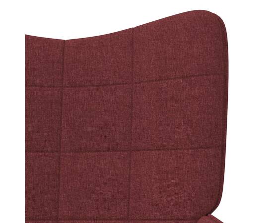 Scaun de relaxare, roșu vin, 62x68,5x96 cm, material textil, 5 image