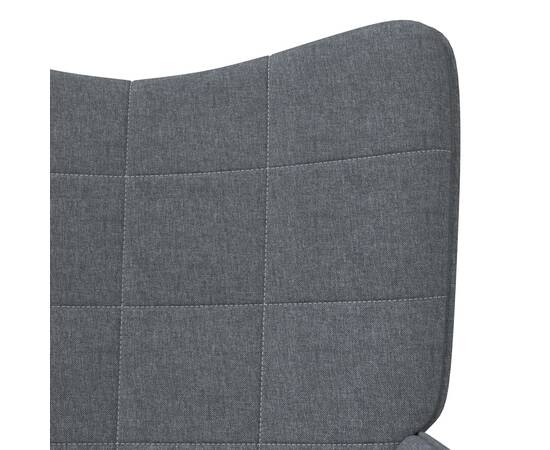Scaun de relaxare cu taburet, gri închis, 62x68,5x96 cm, textil, 6 image