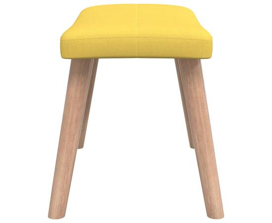 Scaun relaxare cu taburet, galben muștar, 62x68,5x96 cm, textil, 9 image