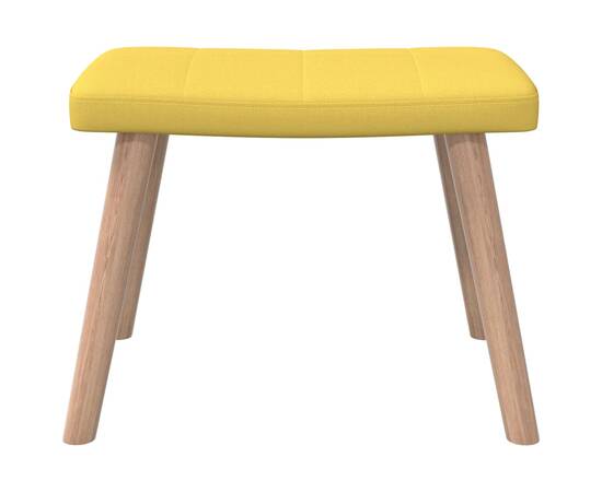 Scaun relaxare cu taburet, galben muștar, 62x68,5x96 cm, textil, 8 image