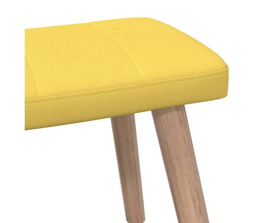 Scaun relaxare cu taburet, galben muștar, 62x68,5x96 cm, textil, 10 image