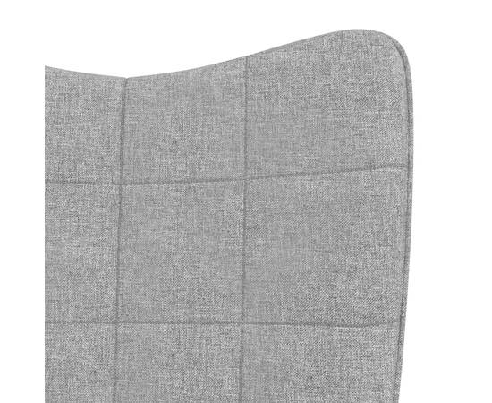 Scaun balansoar, gri deschis, material textil, 6 image
