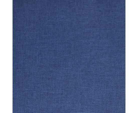 Scaun balansoar cu taburet, albastru, textil, 2 image