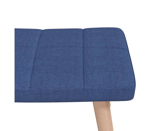 Scaun balansoar cu taburet, albastru, textil, 6 image
