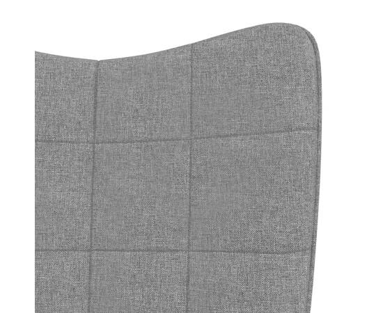 Scaun balansoar cu taburet, gri închis, textil, 5 image