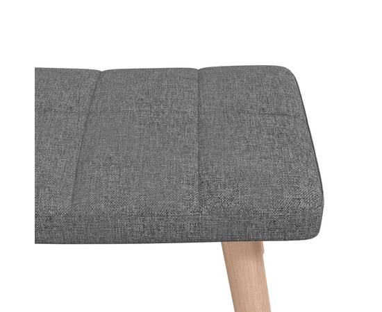 Scaun balansoar cu taburet, gri închis, textil, 6 image