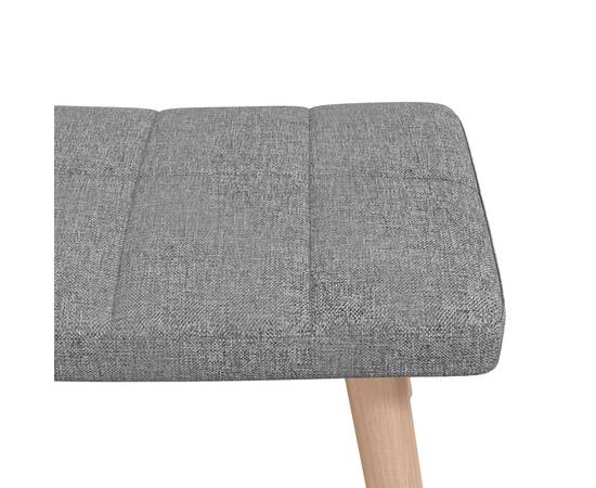 Scaun balansoar cu taburet, gri deschis, textil, 6 image