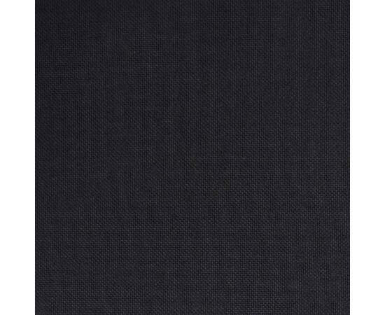 Scaun balansoar cu taburet, negru, textil, 2 image