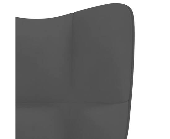 Scaun balansoar, negru, catifea, 6 image