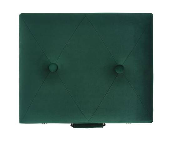 Taburet de depozitare, verde, 40 cm, catifea, 6 image