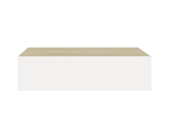 Dulap de perete cu sertar, alb și stejar, 40x23,5x10 cm, mdf, 4 image