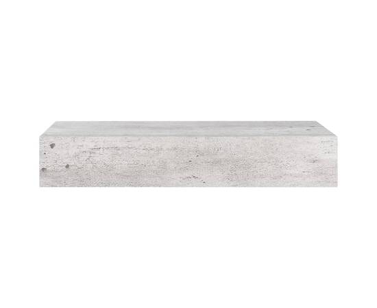 Dulap de perete cu sertar, gri beton, 60x23,5x10 cm, mdf, 4 image