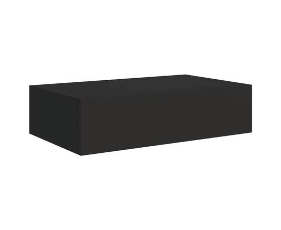 Dulap de perete cu sertare, 2 buc., negru, 40x23,5x10 cm, mdf, 4 image