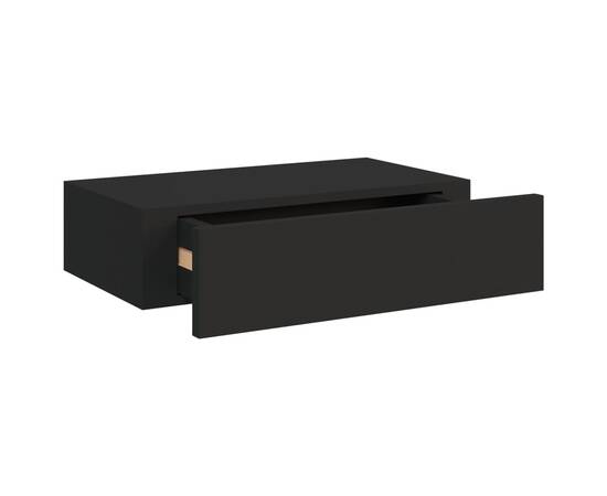 Dulap de perete cu sertare, 2 buc., negru, 40x23,5x10 cm, mdf, 7 image