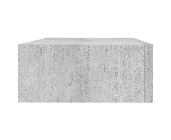 Dulap de perete cu sertare, gri beton, 40x23,5x10 cm, mdf, 5 image