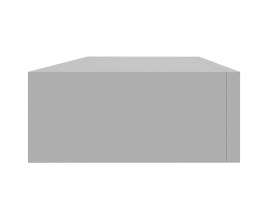 Dulapuri de perete cu sertare, 2 buc. gri, 60x23,5x10 cm, mdf, 6 image