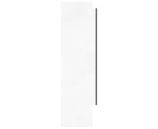 Dulap de baie cu oglindă, alb strălucitor, 80x15x60 cm, mdf, 7 image