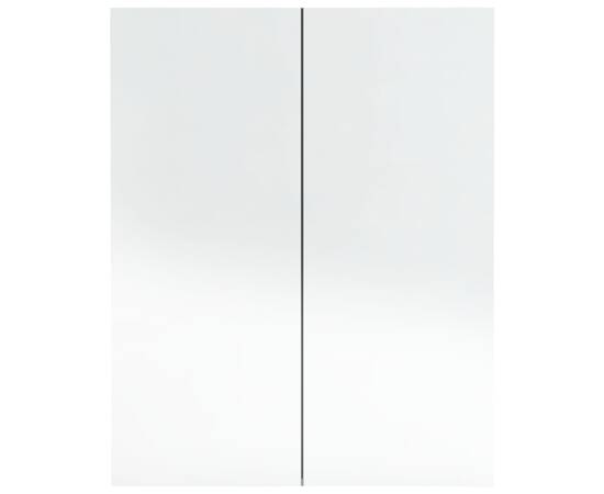 Dulap de baie cu oglindă, gri, 60x15x75 cm, mdf, 6 image