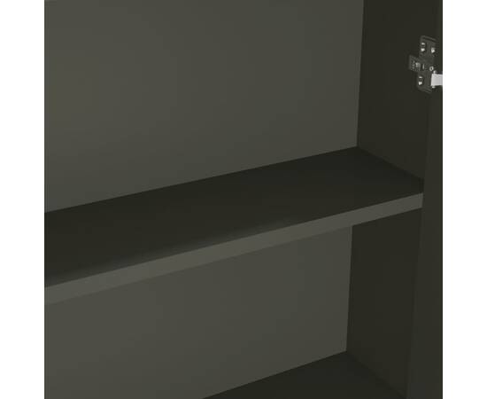 Dulap de baie cu oglindă, gri, 60x15x75 cm, mdf, 3 image