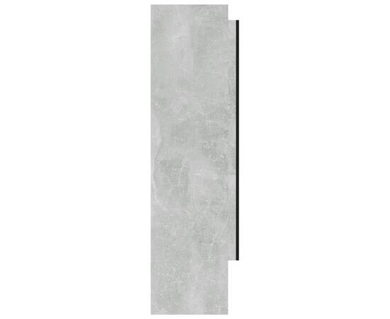 Dulap de baie cu oglindă, gri beton, 80x15x60 cm, mdf, 7 image