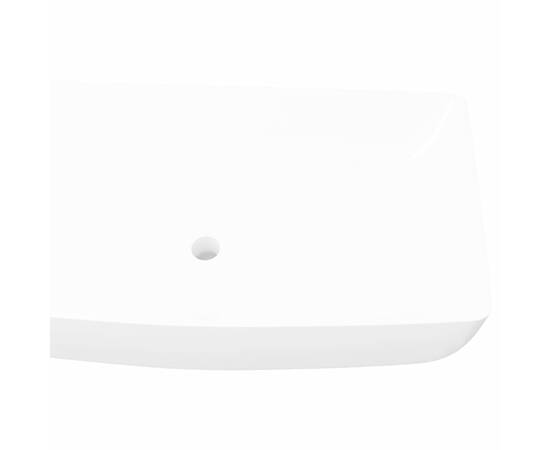 Chiuvetă din ceramică pătrată, alb, 4 image
