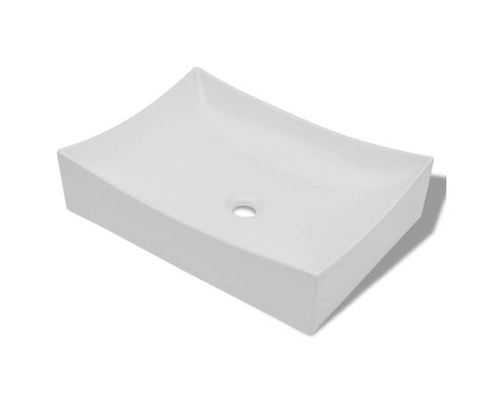 Chiuvetă din ceramică pentru baie high gloss, alb, 2 image